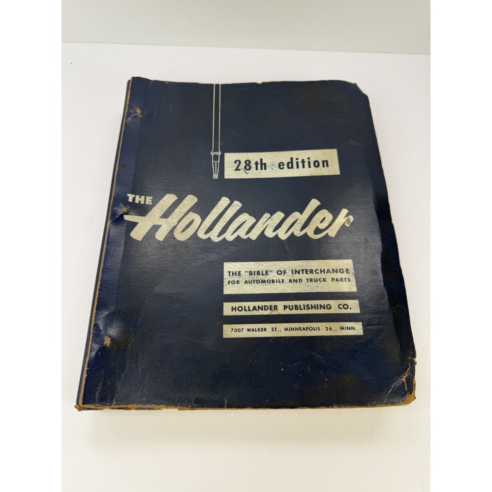 Hollander 28TH Edition The Bible of Interchange for Automobile Truck Parts 1962